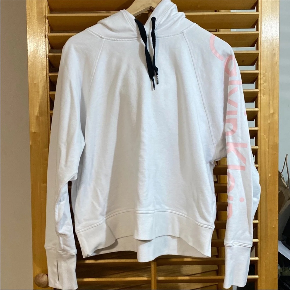 Cute Warm White Calvin Klein Hoodie